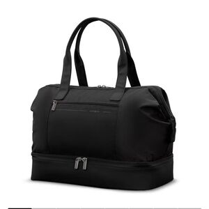 Samsonite NWT Black Travel Bag- Drop Bottom Weekender